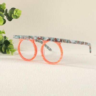 Danielle Orange Runde Brille