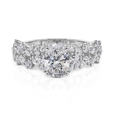 Jeulia Olivetta Oval Hidden Halo Engagement Ring