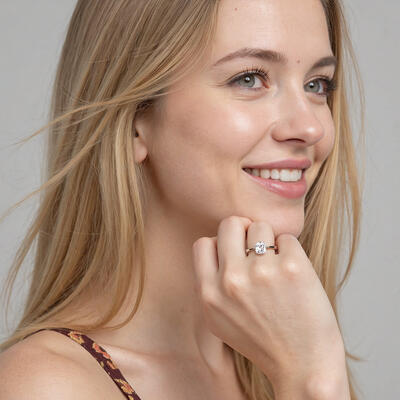"You Mean the World to Me" 1ct Cushion Cut Solitaire Engagement Ring