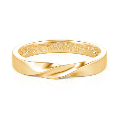 Jeulia Twisted Engraved Vine Wedding Band for Men