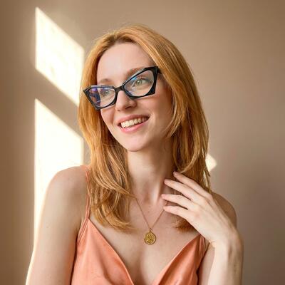 Alvon Black Cat Eye Glasses