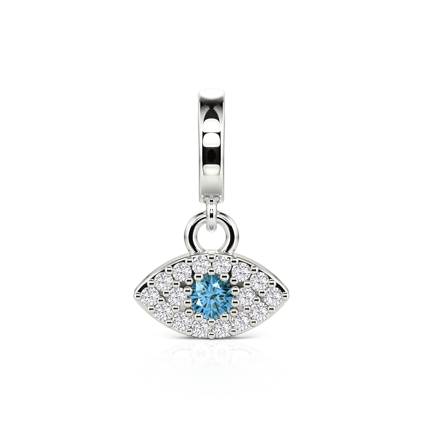 Jeulia Move My Way Evil Eye Charm for Bracelets & Necklaces
