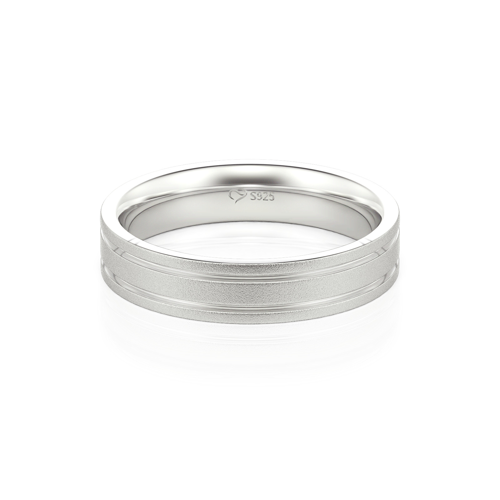 Jeulia Classic Sterling Silver Women's Band