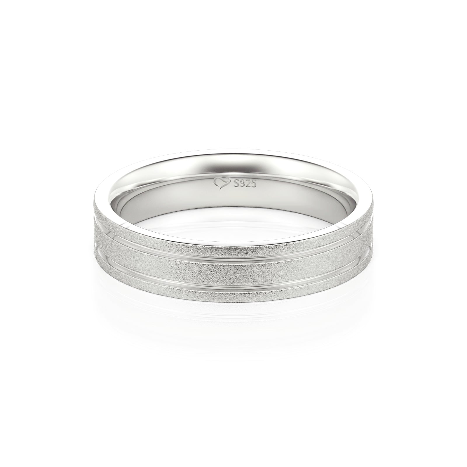Jeulia Classic Sterling Silver Women's Band