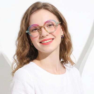 Chava Mehrfarbige Runde Brille