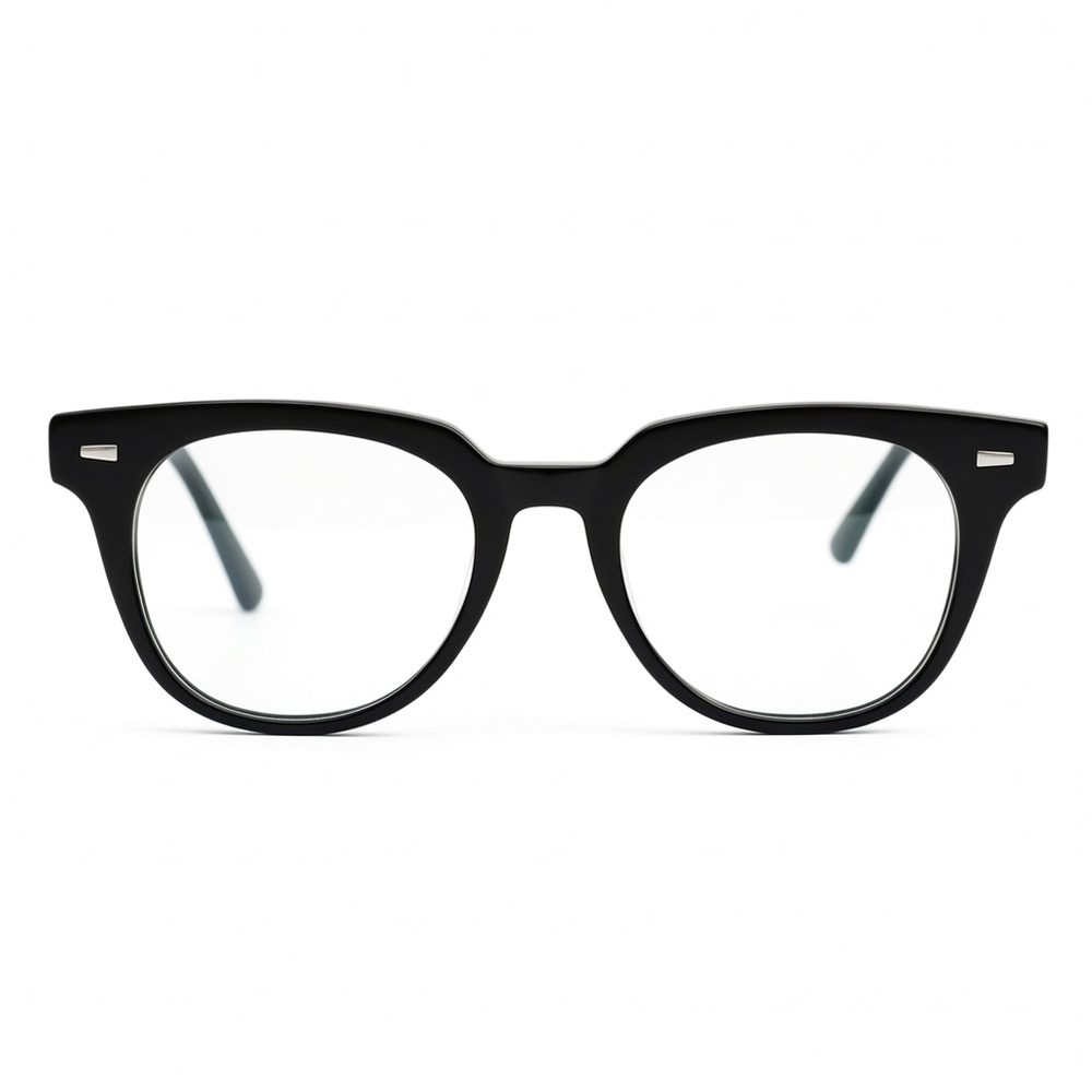 Kelly Black Round Glasses