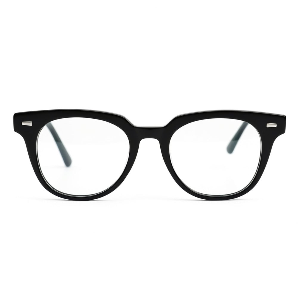 Kelly Black Round Glasses