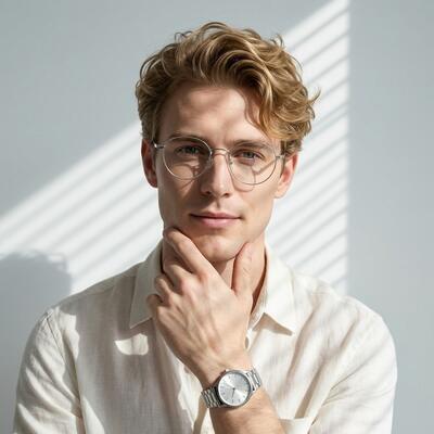 Owen Silver Round Glasses