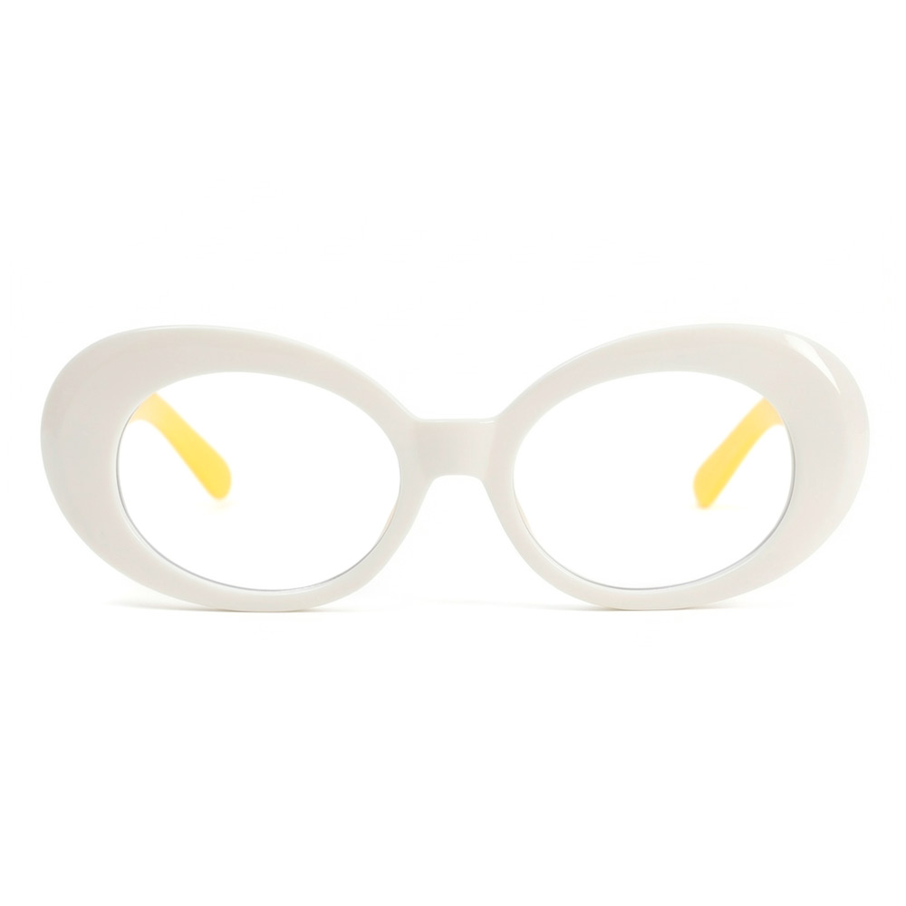 Iris Beige Oval Glasses