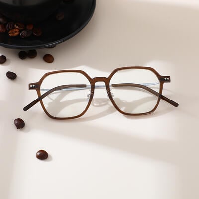 Aria Brown Geometric Glasses