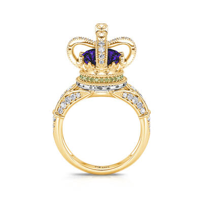 Jeulia "Crowns for You" Coronation Crown Sterling Silver Ring