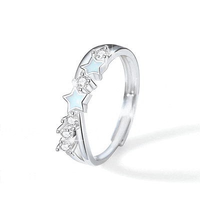 Jeulia Bague de fiançailles Alliance pour femmes Lumière d'étoile Romantique