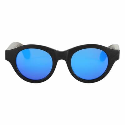 Yvette Black Round Sunglasses