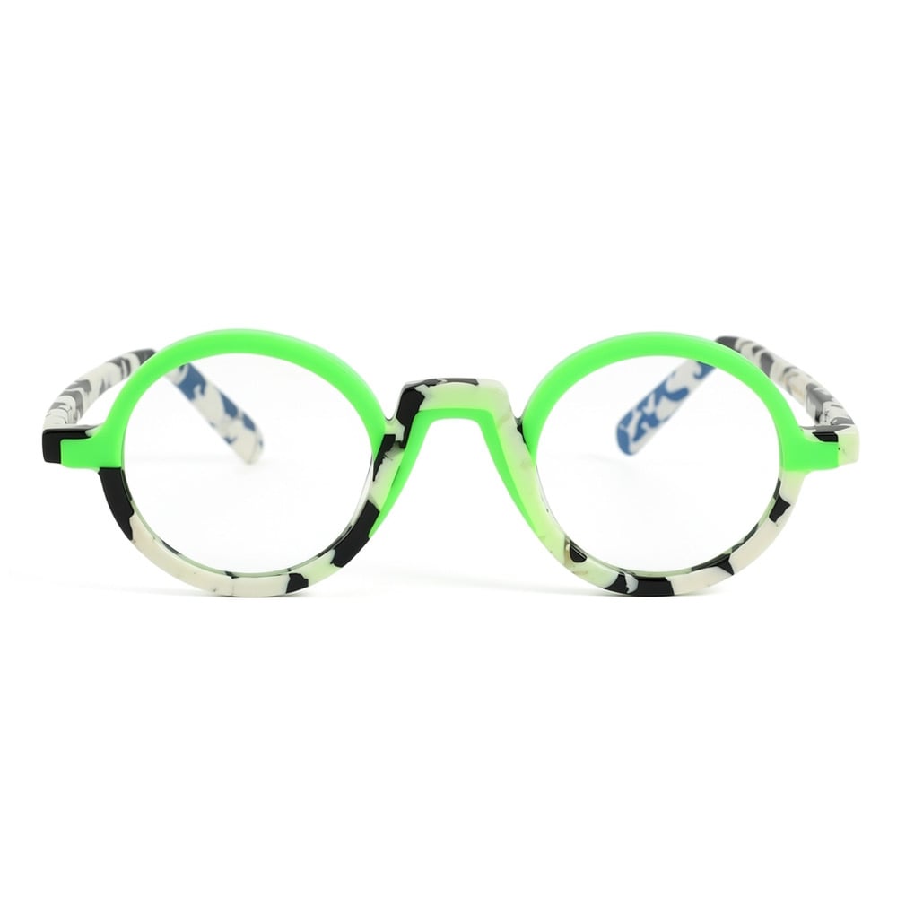 Olivia Green Round Glasses