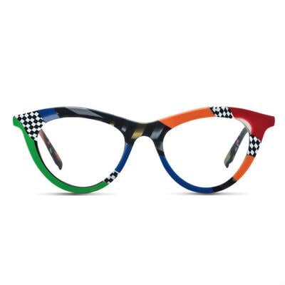Webste Mehrfarbige Cat Eye Brille
