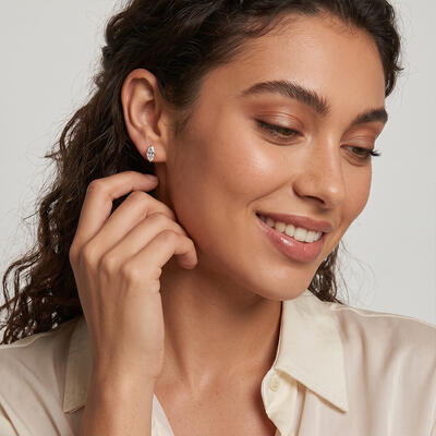 "Lone Star" Marquise Cut Stud Earrings