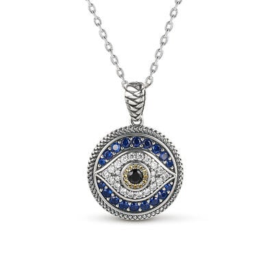 Jeulia "Devil Eye" Sterling Silver Necklace