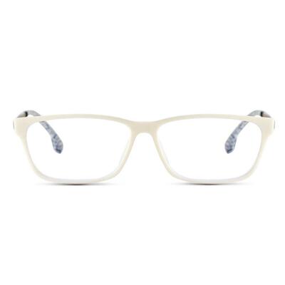 Eddie White Rectangle Glasses