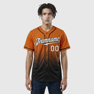 Custom Texas Orange Fashion Baseball Jersey – Personalized Name, Number, Logo & Bulk Orders