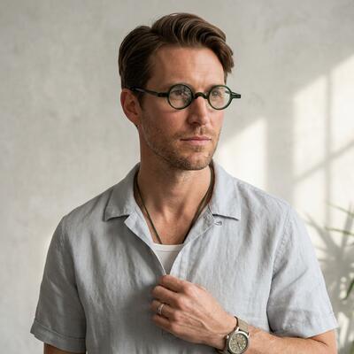 Barnes Lunettes Rondes Vertes