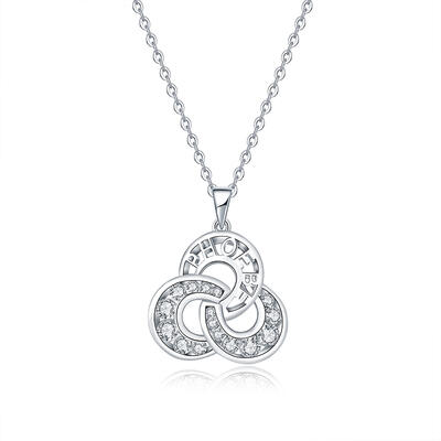 Jeulia "Hope" Personalized Sterling Silver Necklace