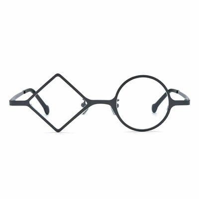 Violet Lunettes Rondes Grises