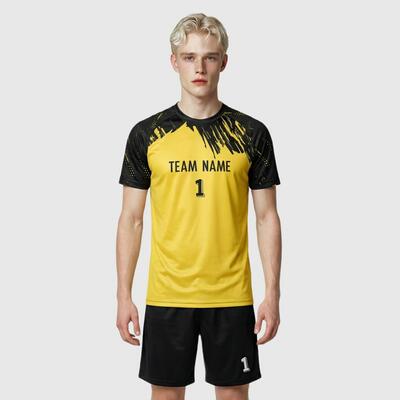 Custom Yellow & Black Soccer Uniform – Tailored to Your Team's Style
