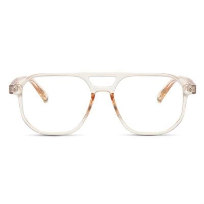 Truda Champagnerfarbene Pilot Brille