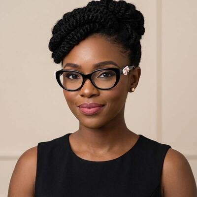 Athen Black Cat Eye Glasses
