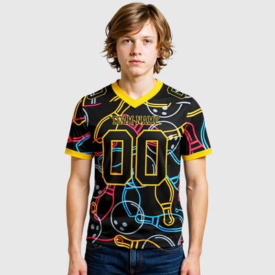 Retro Graffiti Throwback Football Jerseys Distressed Vintage Prints & Performance Fabric 90s Streetball