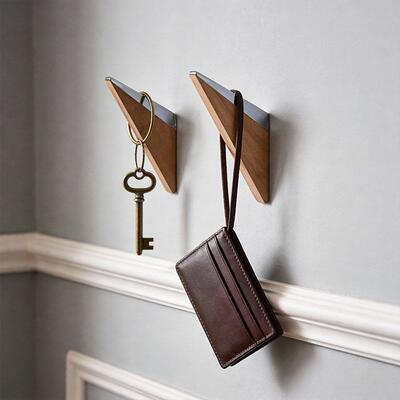 Eco-Chic Resin-Wood Wall Hooks | Reslol Triangular Design for Home & Gifting