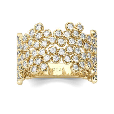 Jeulia Irregular Round Cut Sterling Silver Women's Band