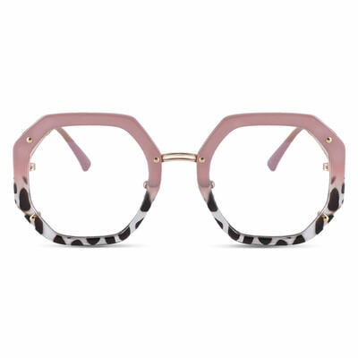 Megre Pink Geometric Glasses