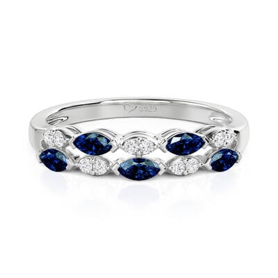Jeulia Bande de Mariage Classique Demi-Éternité Double Rangée
