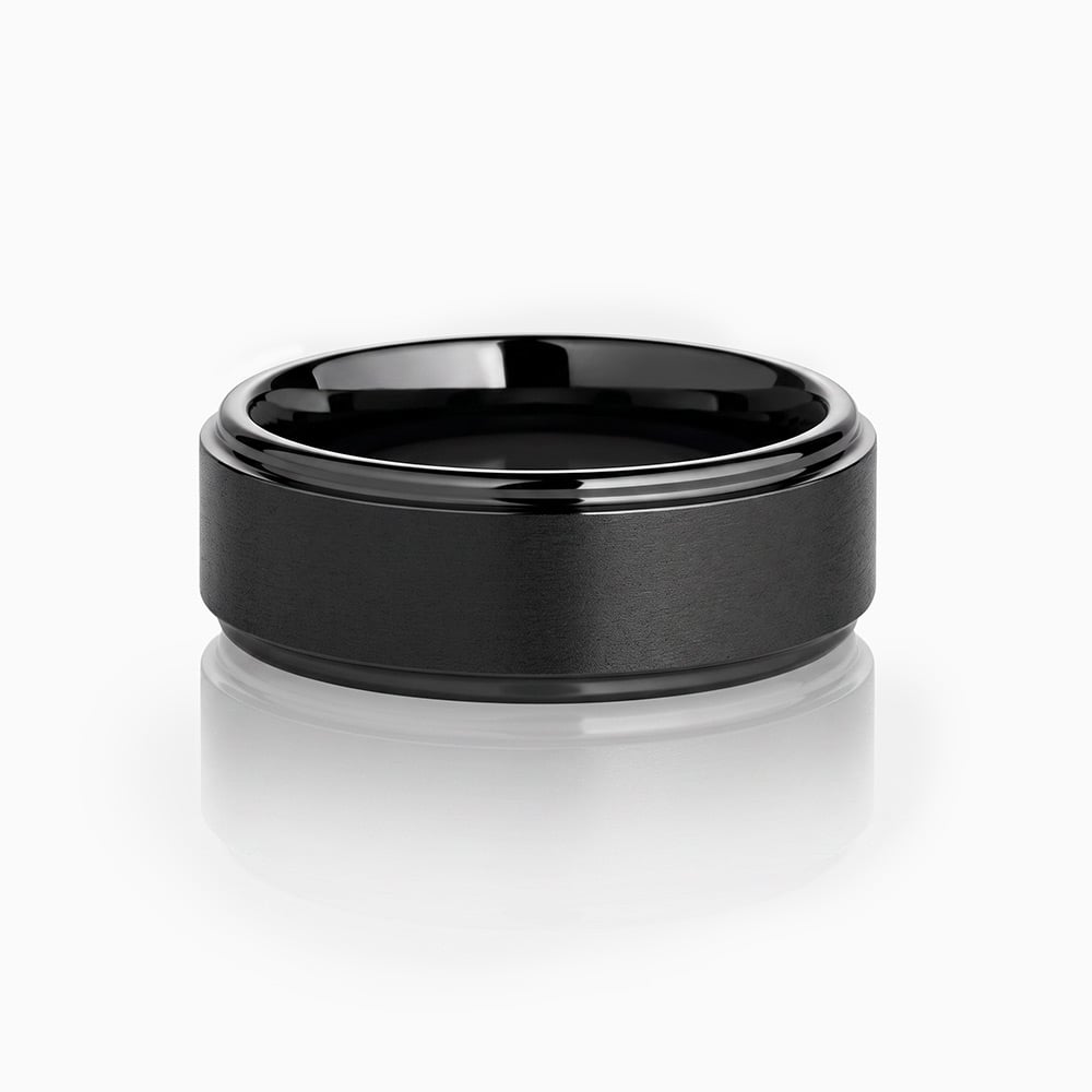 "The First Step" 8mm Tungsten Carbide Men's Wedding Ring