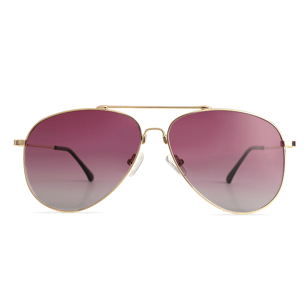 Verna Gold Aviator Sunglasses