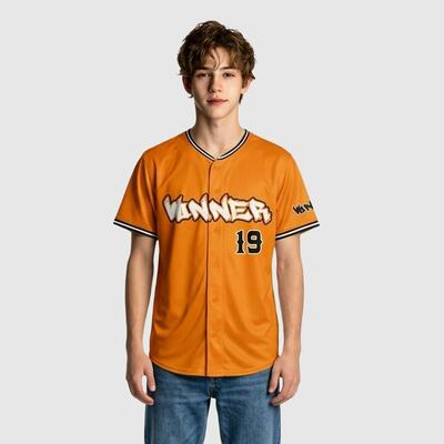 野球 ジャージ オレンジ 東京インスパイア 名前 チーム名 ロゴ 番号入り カスタマイズ ユニセックス