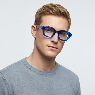 Lorraine Blue Square Glasses