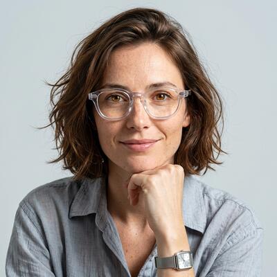 Sandy Clear Square Glasses