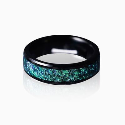 "Promesse de poussière d'étoiles" Bague de mariage homme en carbure de tungstène 6mm