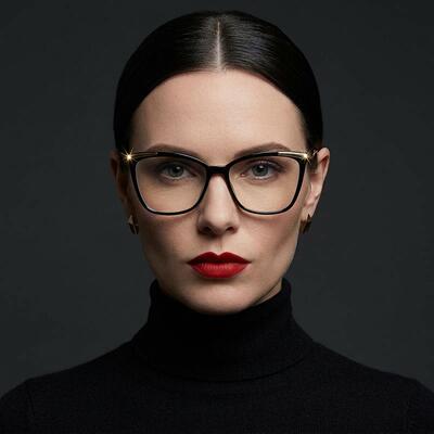 Beaufore Black Cat Eye Glasses