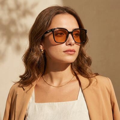 Jamie Schwarze Quadratische Sonnenbrille