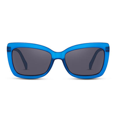 Jeulia "Space Race" Rectangle Blue/Grey Unisex Sunglasses