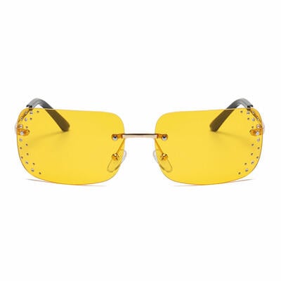 Marcie Yellow Rectangle Sunglasses