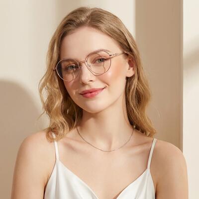 Bridges Pink Round Glasses
