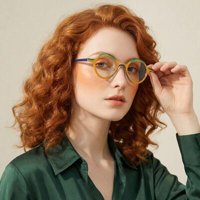Christe Yellow Round Glasses