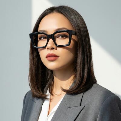 Steward Lunettes Carrées Noires