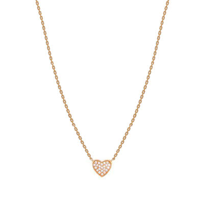 Jeulia "Keep Love in Your Heart" Sterling Silver Necklace