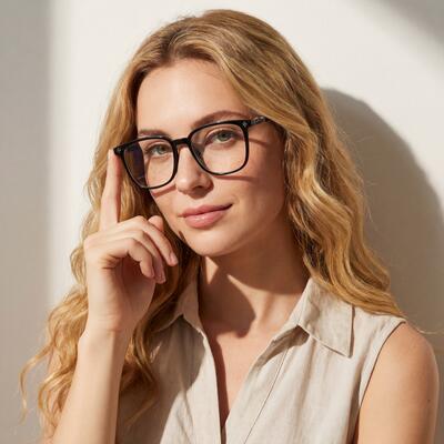 Cornelius Black Square Glasses