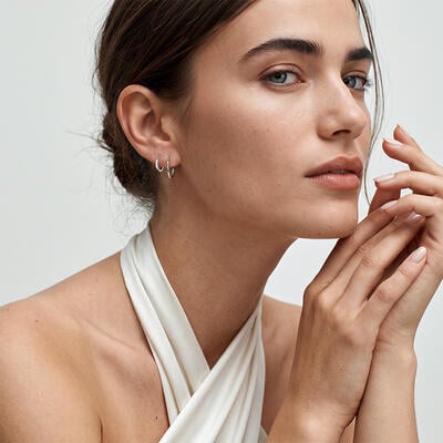 "Smitten" Ensemble de boucles d'oreilles à superposer